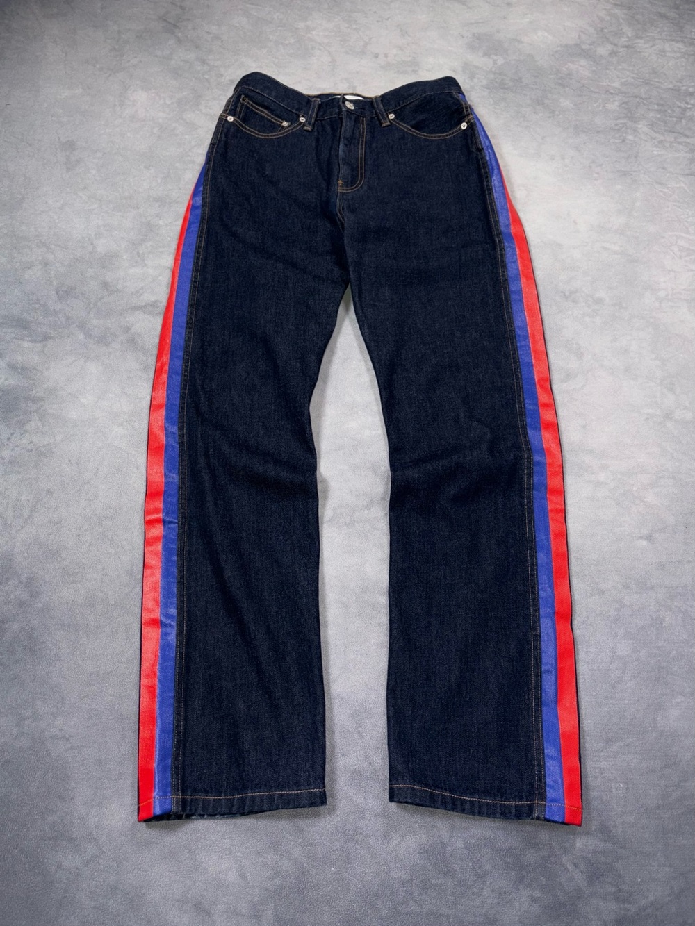 Raf Simons for Calvin Klein Jeans SS18 CKJ 030 High Rise Straight Striped Jeans - Picture 6 of 16